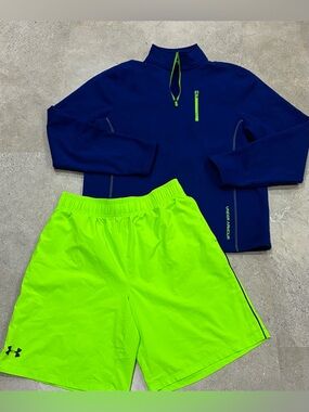 Men’s UNDER ARMOUR Sweatshirt & Shorts, sz Large
